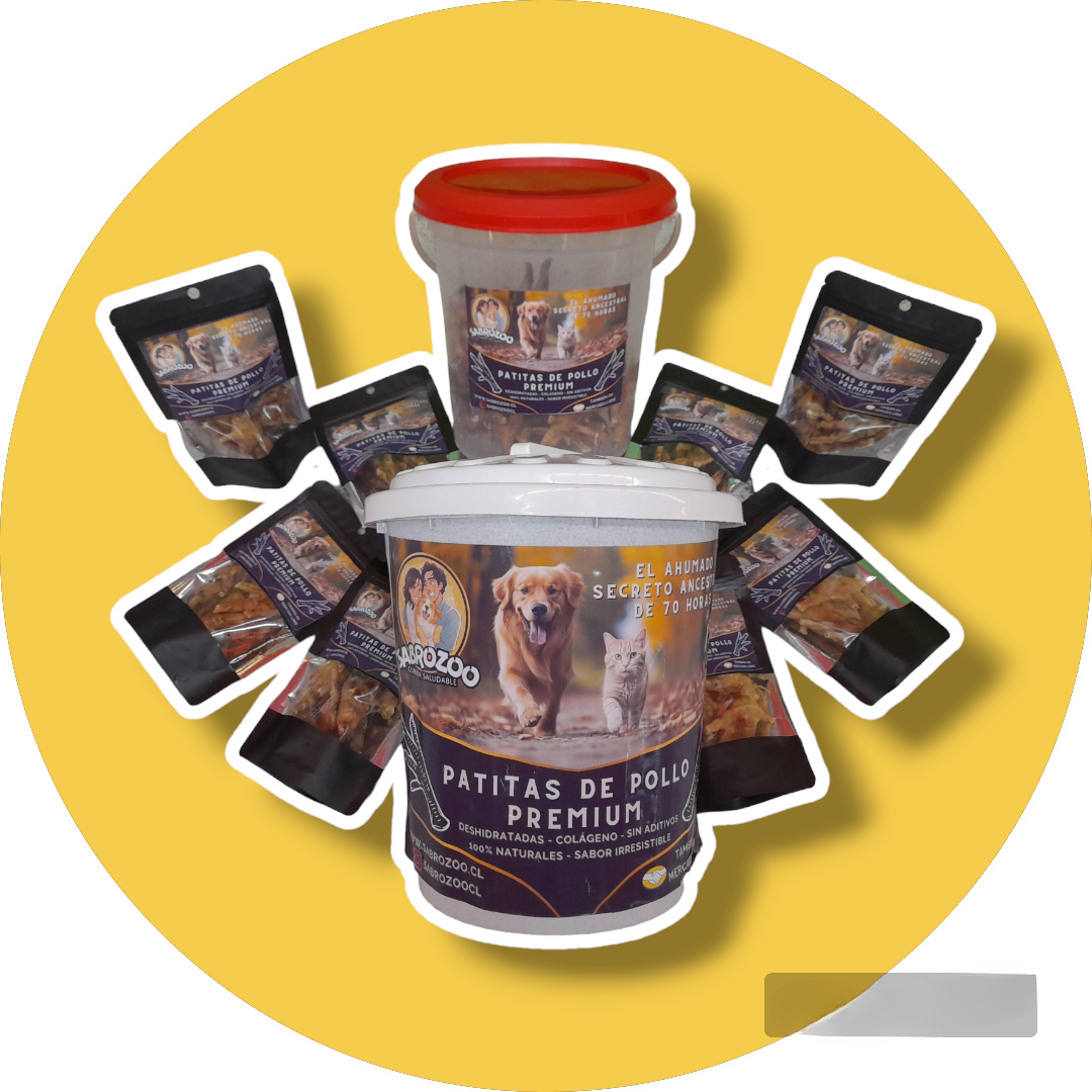 SABROSNACK - Snack de Proteínas Deshidratadas para Mascota - Patitas de Pollo