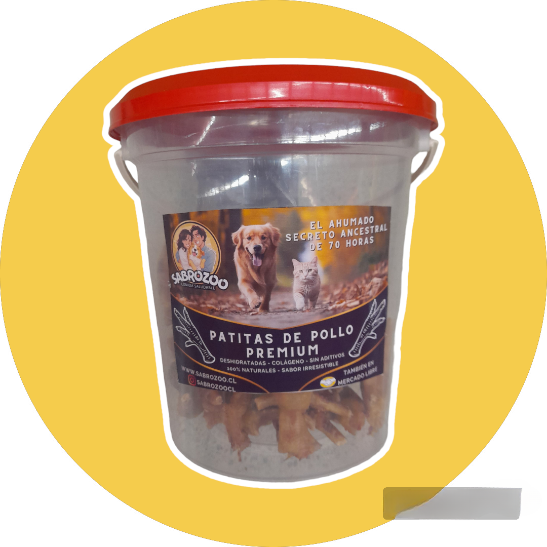 SABROSNACK - Snack de Proteínas Deshidratadas para Mascota - Patitas de Pollo
