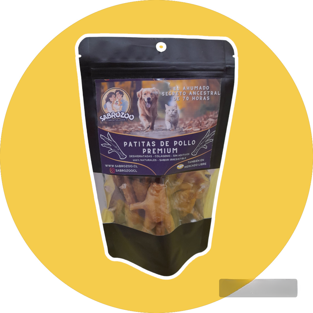 SABROSNACK - Snack de Proteínas Deshidratadas para Mascota - Patitas de Pollo