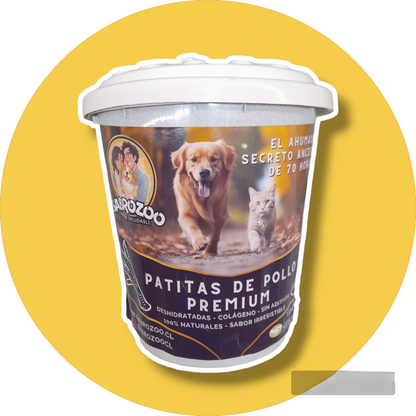 SABROSNACK - Snack de Proteínas Deshidratadas para Mascota - Patitas de Pollo